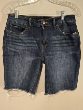 Cosmic Blue Love Classic Dark Blue Denim  Cut-Off Shorts